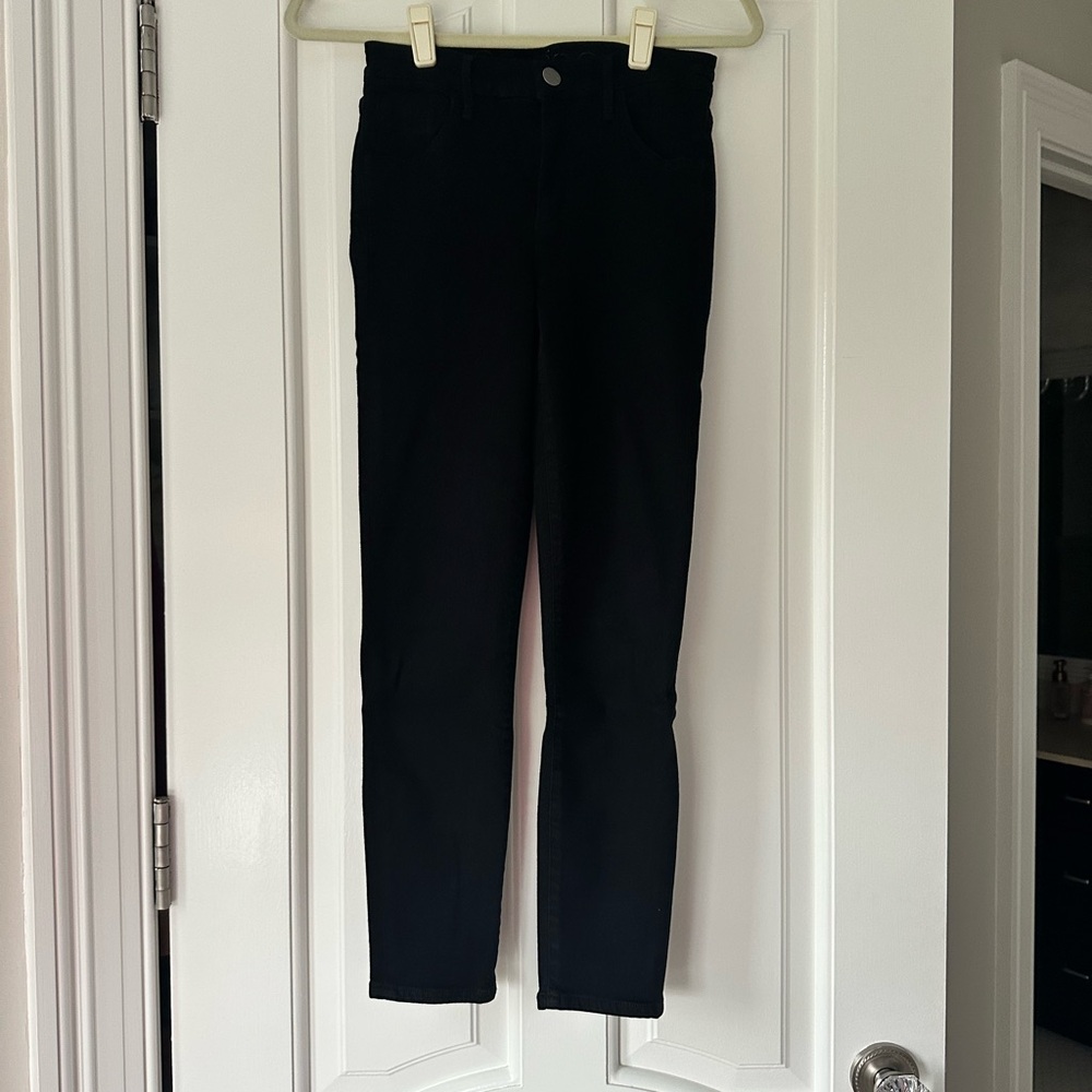 Goldsign Black High-Waisted Crop Skinny Jeans
